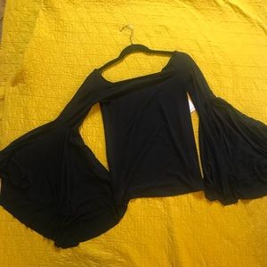 Free People Bell Sleeve Blouse